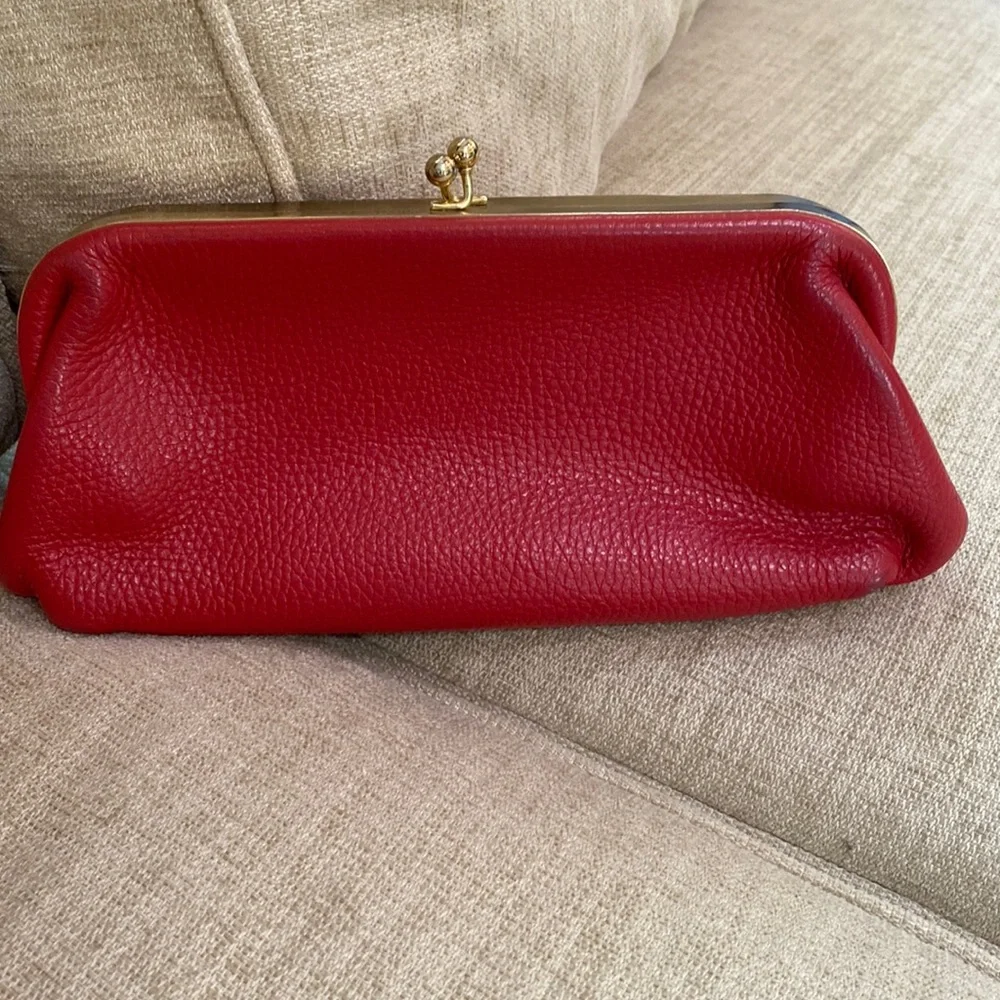 Vintage All Leather Clutch Purse - Picture 1 of 6